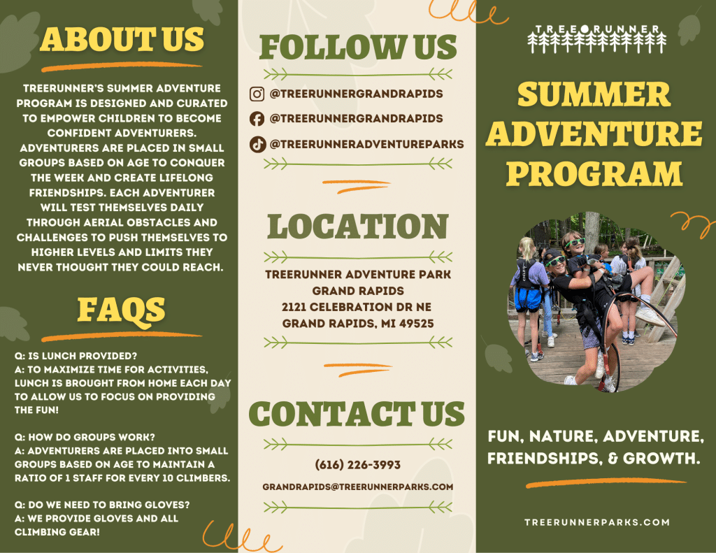 Summer Adventure Program - TreeRunner Adventure Parks Grand Rapids
